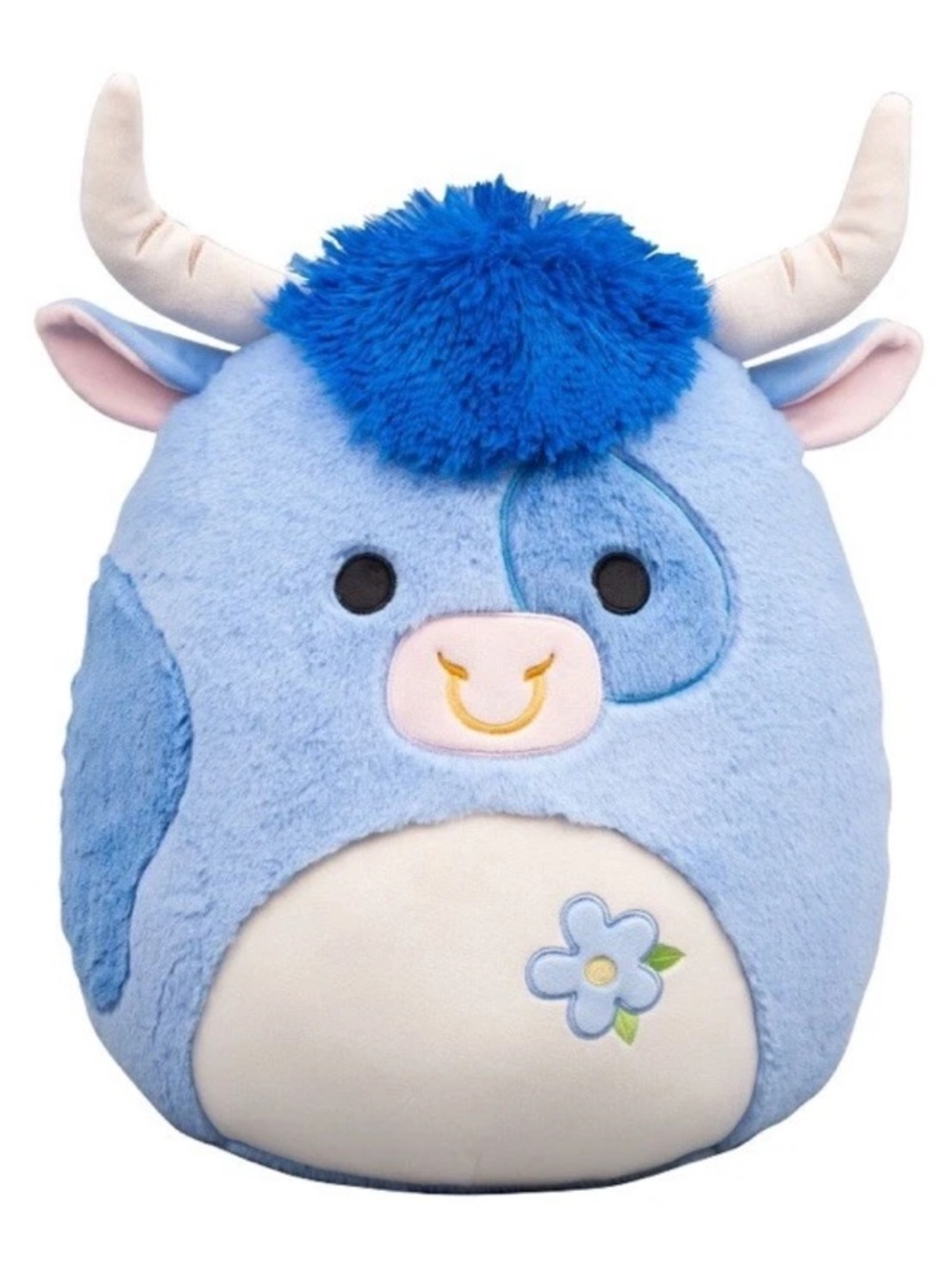 Squishmallows FuzzAMallow 16” Bermayeh Blue Cow Highland Bull BNWT Squishmallow